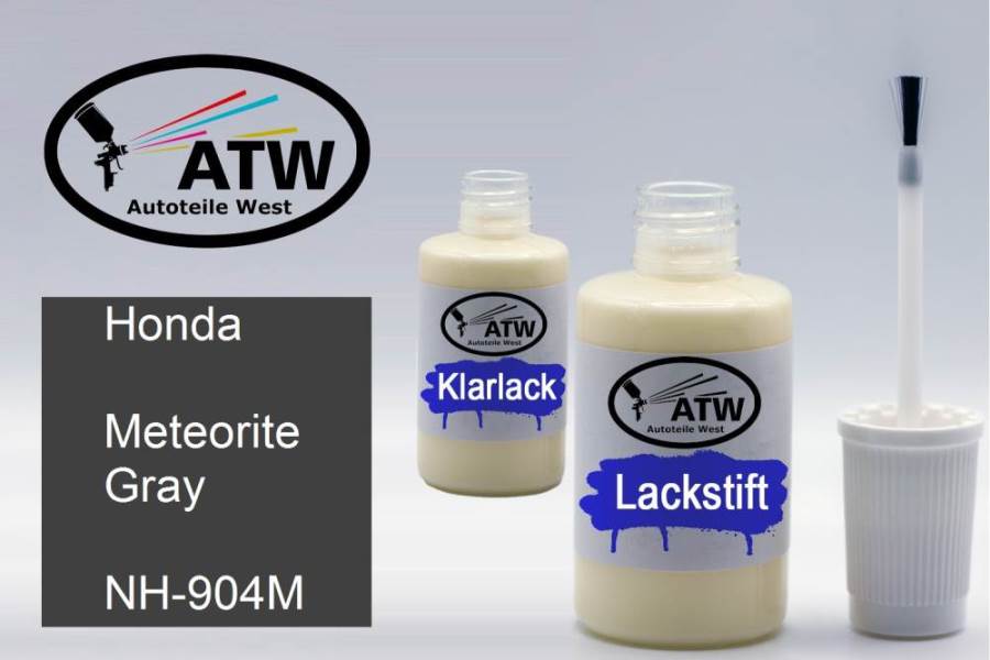 Honda, Meteorite Gray, NH-904M: 20ml Lackstift + 20ml Klarlack - Set, von ATW Autoteile West.